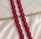 1 String 8X6mm Glass Oval Beads