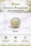 1 String 8mm Natural Amazonite Gemstone Beads_MGB-200.
