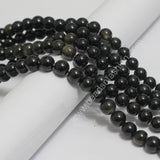 1 String 8mm Natural Gold Obsidian Gemstone Beads_MGB-189