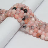 1 String 8mm Natural Jade Pink Opal Gemstone Beads_MGB-192