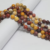 1 String 8mm Natural Mookaite Jasper Gemstone Beads_MGB-196