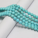 1 String 8mm Natural Turquoise Firoza Gemstone Beads_MGB-191