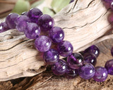 1 String, 8mm Round Amethyst Stone Beads