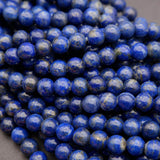 1 String, 8mm Round Lapis Gemstone Beads_MGB-172-3