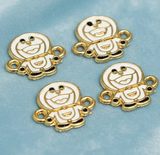 10 Pcs 16X14mm Doraemon Enamel Connectors