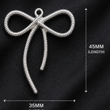 5 Pcs Classic Bow Knot Pendant 45x35mm