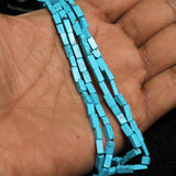 2 Strings Semiprecious Howlite Beads 8x3mm