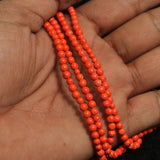 2 Strings Semiprecious Howlite Beads 3-4mm