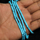 2 Strings Semiprecious Howlite Beads 13x3mm