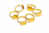20 Pcs 18mm Finger Ring Base Golden _frb-13