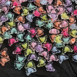 210 Pcs, 15x11mm Transparent Butterfly Acrylic Beads Assorted Color_ACRB-853-1
