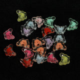 210 Pcs, 15x11mm Transparent Butterfly Acrylic Beads Assorted Color_ACRB-853-5