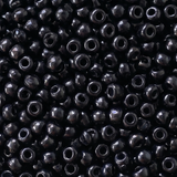 50gm 8/0 Preciosa Opaque Black Seed Beads