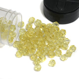 400 Pcs, 4mm Yellow Faceted Glass Bicone Beads
