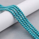 1 String 4-12mm Turquoise Howlite Round Beads