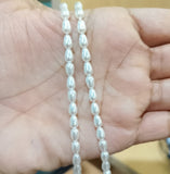 1 String 4x6mm Shell Pearls Drop Beads