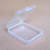 10 Pcs, Acrylic Beads Square Storage Box 2.5x2.5x0.5 inch