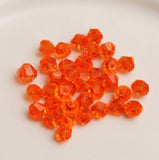 100 Pcs, 4mm Faceted Glass Bicone Beads