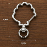 5 Pcs Scallop Swivel Key Ring Clasp