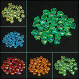 300 Pcs 8mm Acrylic Heart Shape 6 Color Combo Rainbow Finish_ACRB-836