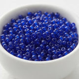 50gm 6/0 Preciosa Trans Blue Seed Beads