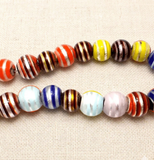 20 Silver Foil Sugar Round Beads Assorted 15-20mm