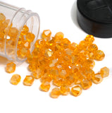 400 Pcs, 4mm Luster Orange Faceted Bicone Beads
