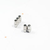 5 Pcs, Oval Magnetic Leather Cord Connectors Clasp 16x7mm, 3.75mm Hole Size
