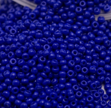 50gm 8/0 Preciosa Opaque Royal Blue Seed Beads