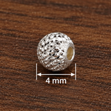 5 Pcs 4-5mm 92.5 Sterling Silver Round Beads