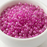50gm 6/0 Preciosa Hot Pink Seed Beads