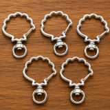 5 Pcs Scallop Swivel Key Ring Clasp