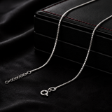 18 Inches 92.5 Sterling Silver Sleek Box Link Chain