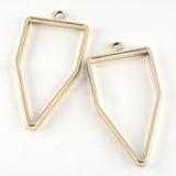 Polygon Open Back Bezel Pendants