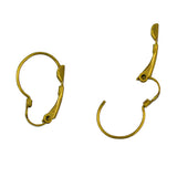 10 Pcs, 16x12mm Brass Lever Back Earring Hooks