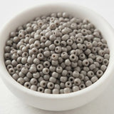 50gm  6/0 Preciosa Opaque Light Grey Seed Beads