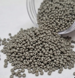 50gm  8/0 Preciosa Opaque Light Grey Seed Beads