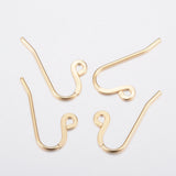 1 Inch 304 Stainless Steel French Earring Hooks Golden