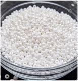 50gm  8/0 Preciosa Glossy White Seed Beads