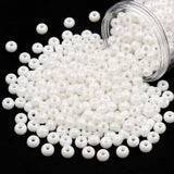 50gm 4/0 Preciosa Glossy White Seed Beads