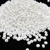 50gm  8/0 Preciosa Glossy White Seed Beads