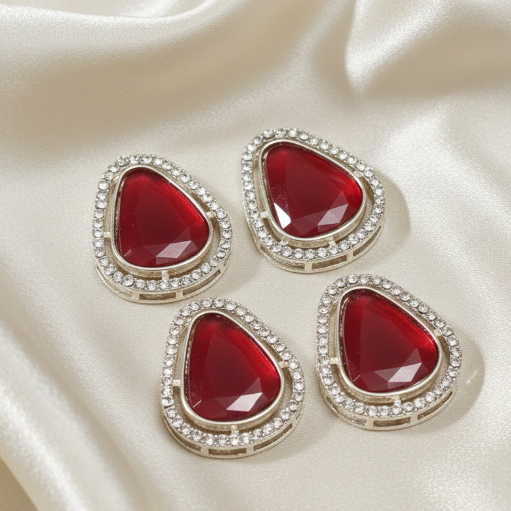 4 Pcs 26x22mm AD Stone Kundan Spacer Connectors_jkk-259.