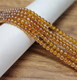5 Strings 4mm Metallic Finish Glass Round Beads