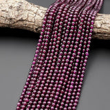 4mm Round Garnet Stone Beads Maroon_SP-2120