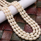 1 String 11×8mm Glass Pearl Oval Beads