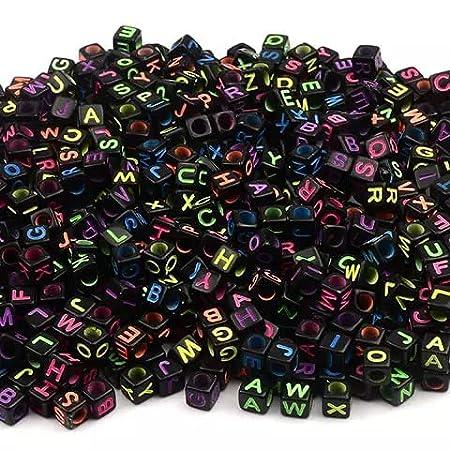 500 Pcs, 6mm Acrylic Round A To Z Alphabet Letter Beads_alp-14