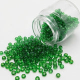 50gm 6/0 Preciosa Trans Dark Green Seed Beads