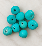 50 Pcs Turquoise Synthetic Howlite Beads 15X13mm-13X11mm_clrn-117
