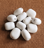 50 Pcs White Synthetic Howlite Beads 14X12mm-12X10mm_Clrn-120