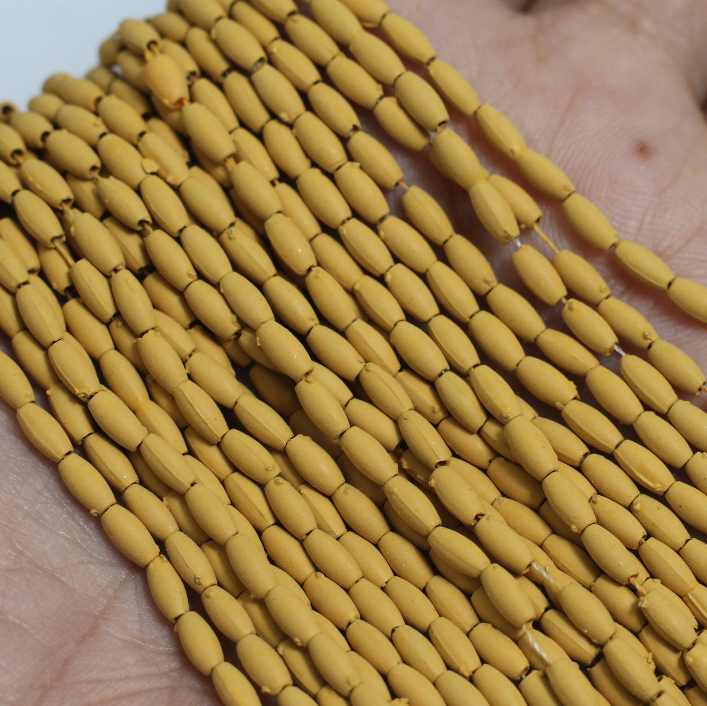 50 Strings Acrylic Oval Beads BurlyWood Color 5x3mm_jaunty01_acrb-618